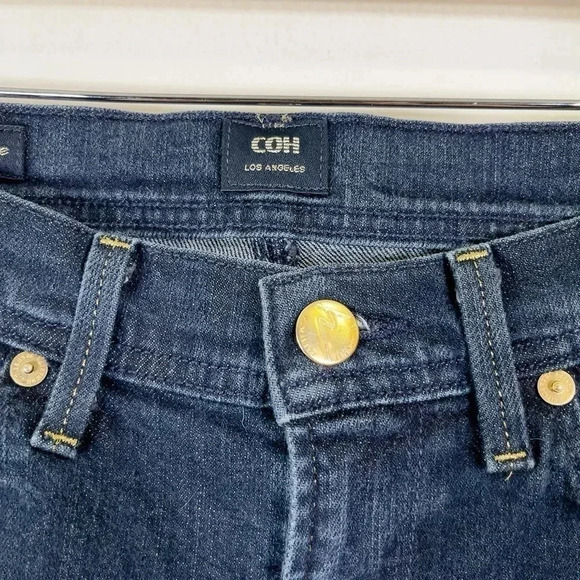 CITIZENS of HUMANITY Ingrid Stretch Low Waist Flare Stay Gold Dark Wash Jeans - Picture 6 of 15